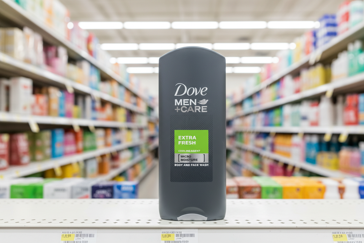 6 x Dove Men + Care Extra Fresh Body And Face Wash 250Ml