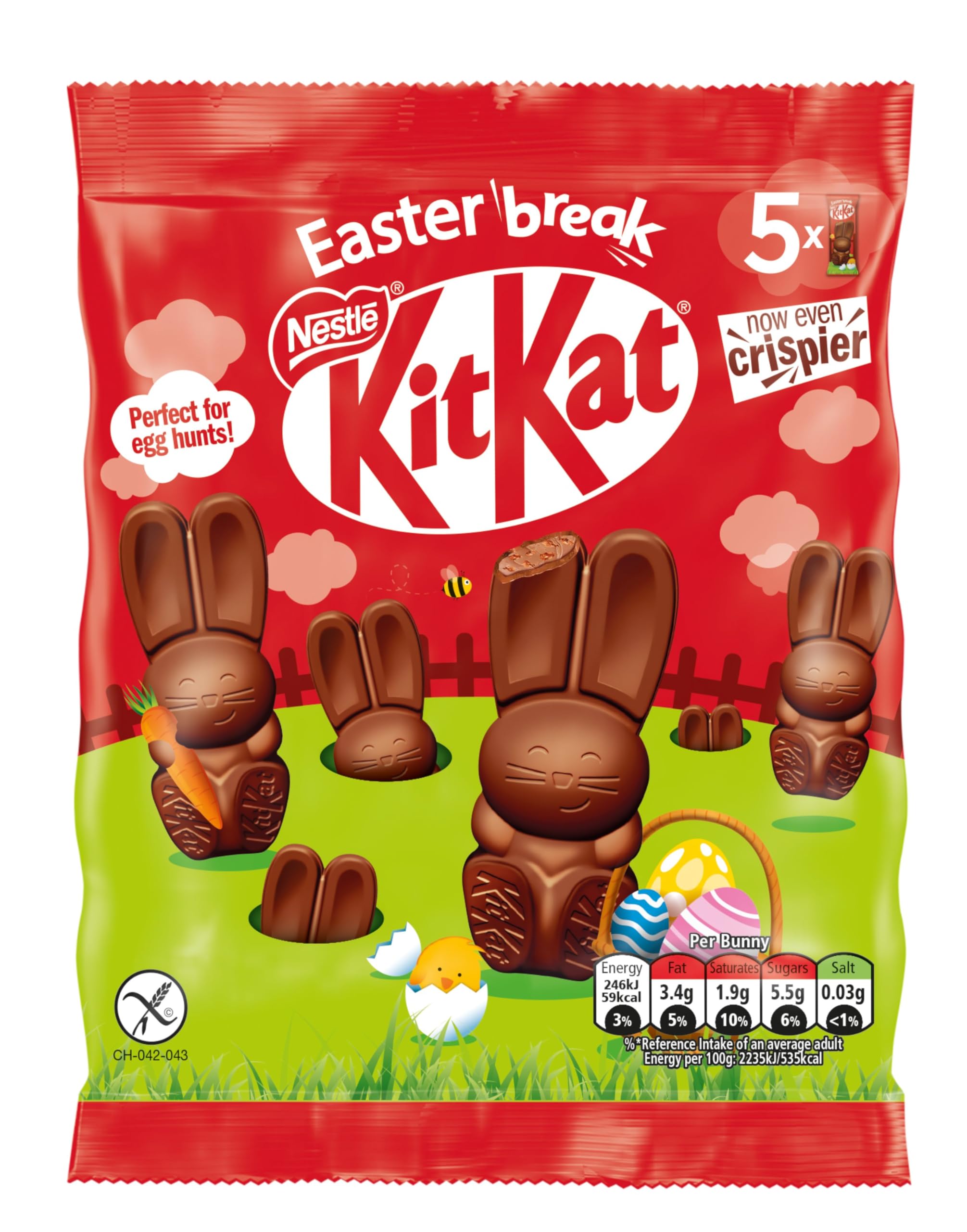 12 x Kitkat Mini Bunny Milk Choc Sharing Bag - 55GM