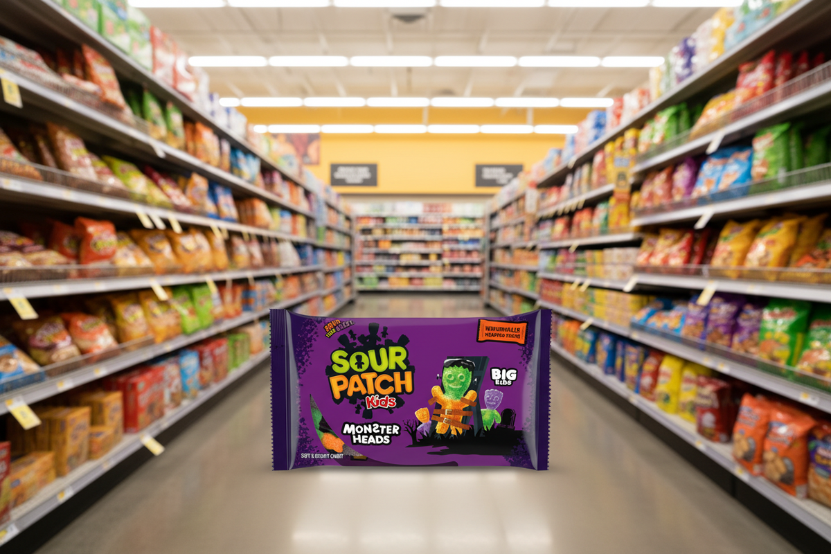 10 X Sour Patch Kids Monster Hds Bag - 105Gm