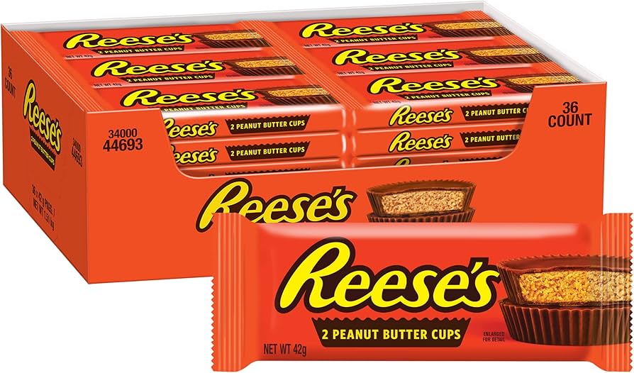 36 x Reese's 2 Peanut Butter Cups 42G