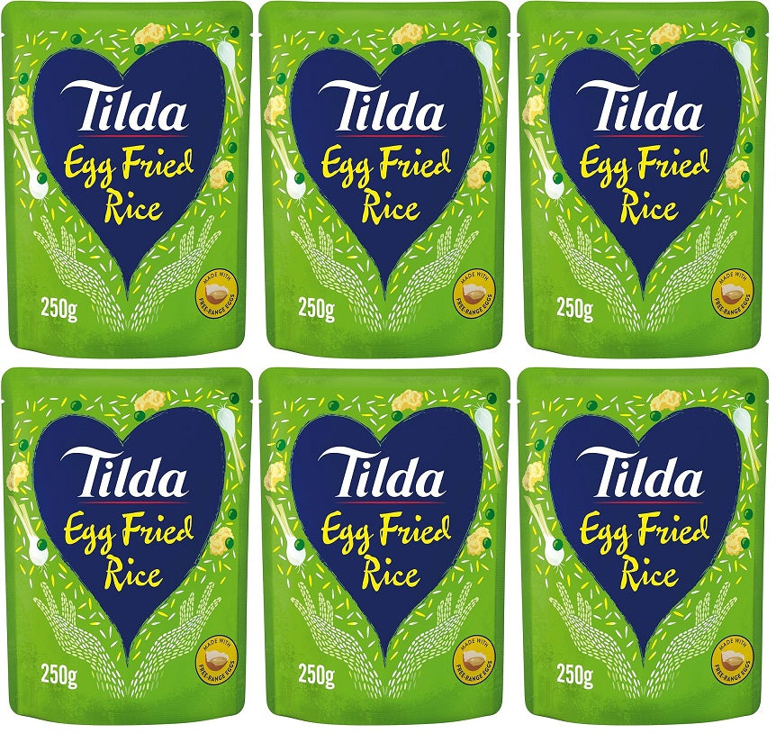 6 x Tilda Microwave  Rice Egg Fried - 250G