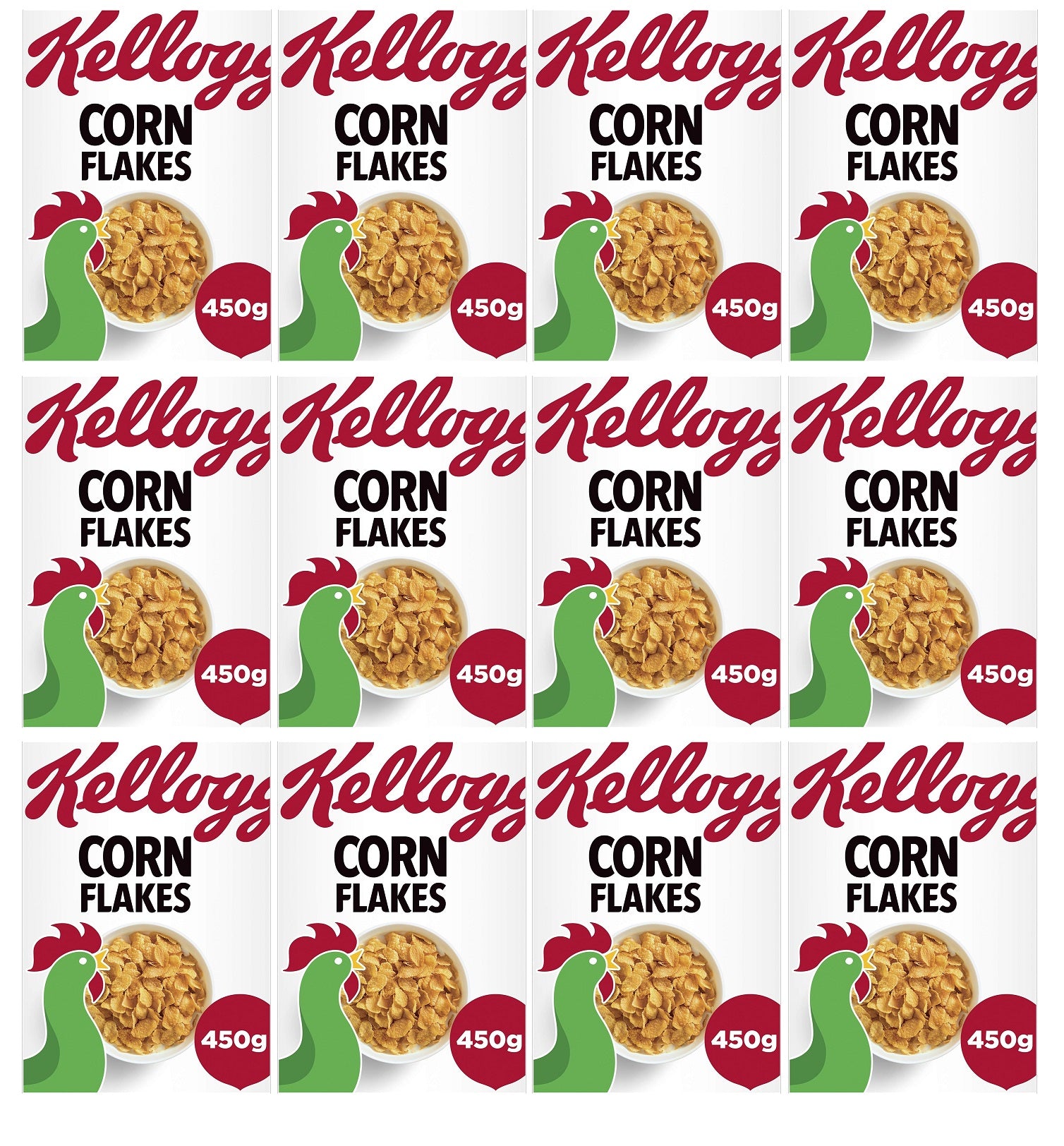 12 x Kellogg's Corn Flakes 450G