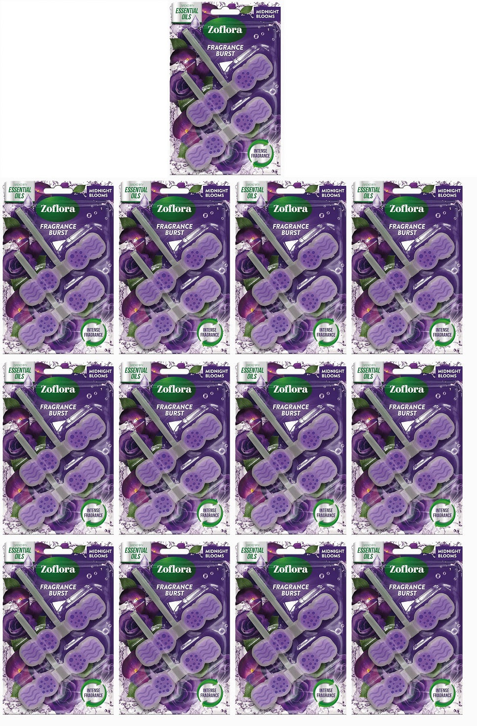 13 x Zoflora Rim Block Midnight Blooms - 2 PACK