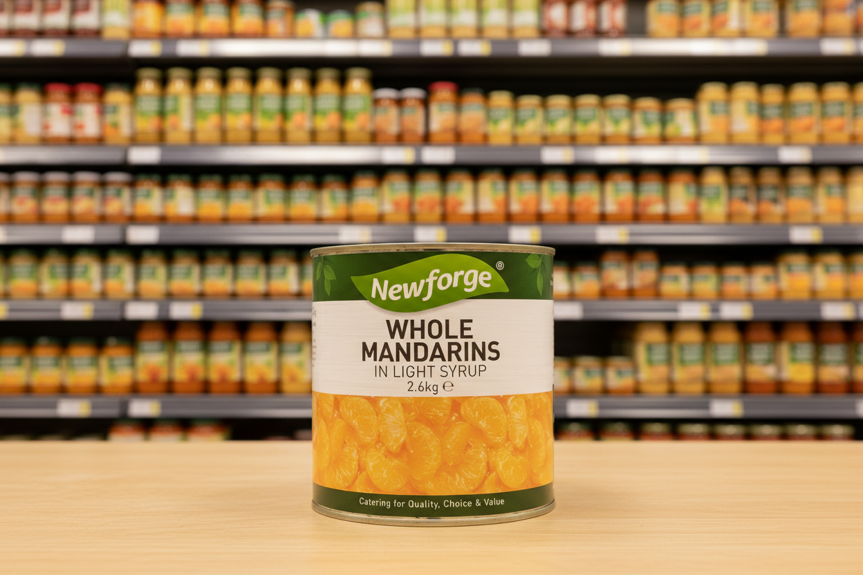 Newforge Whole Mandarins In Light Syrup 2.6Kg