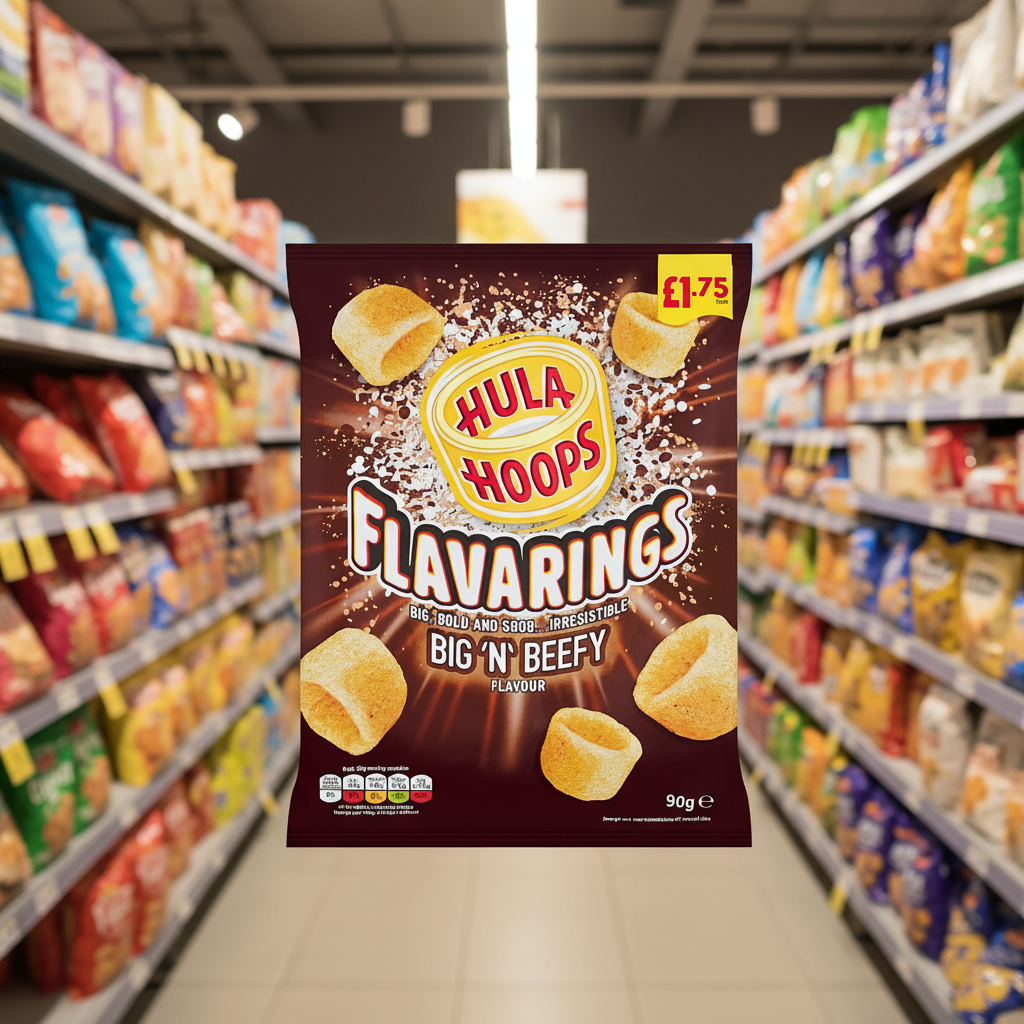 8 X Hula Hoops Flavarings Beef - 90Gm