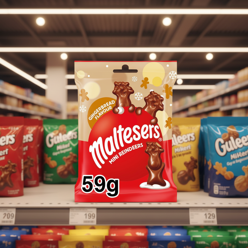 24 X Maltesers Mini Gingerbread Reindeer - 59Gm