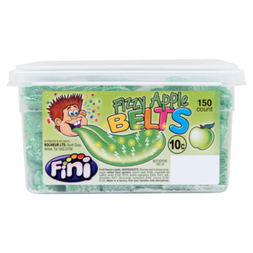 150 x Fini Fizzy Apple Belts 150 Count