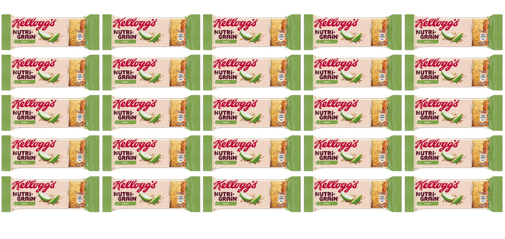 25 x Kellogg's Nutri-grain Apple Bars  - 37G