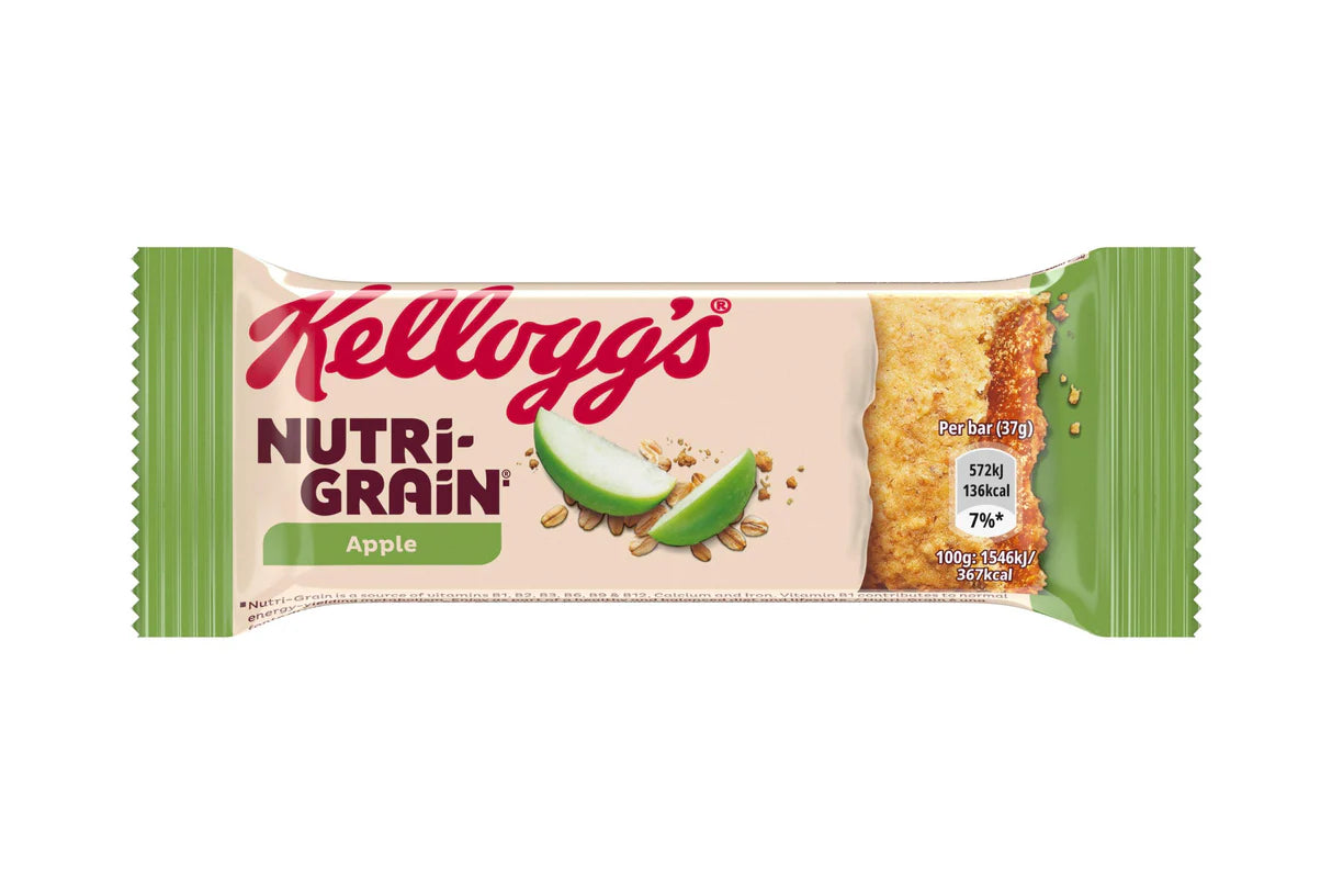 25 x Kellogg's Nutri-grain Apple Bars  - 37G