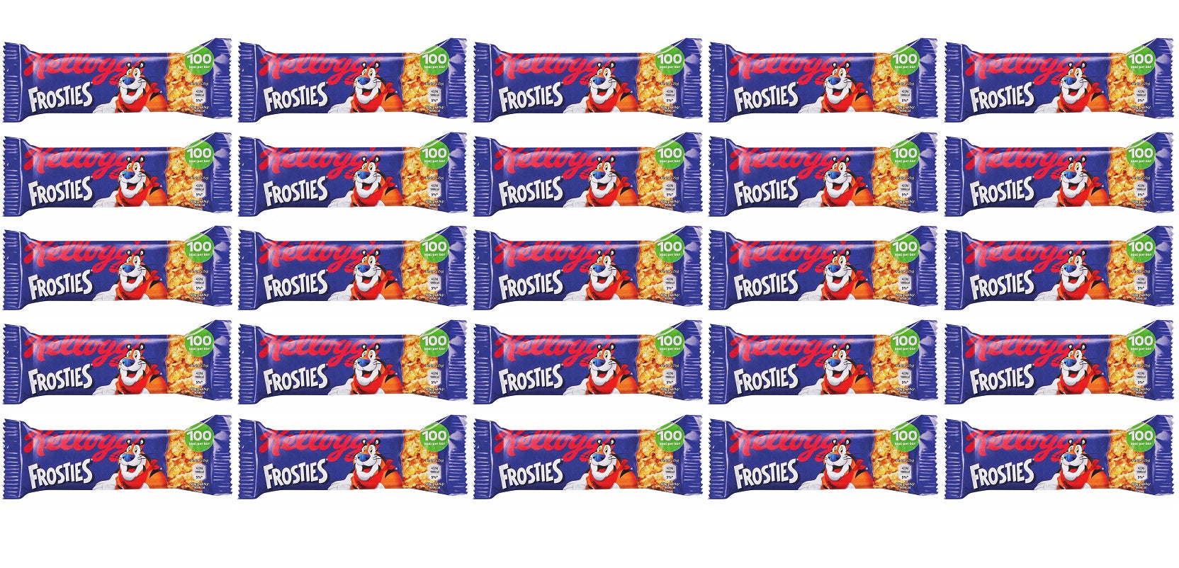 25 x Kelloggs Frosties Cereal & Milk Bar - 25GM