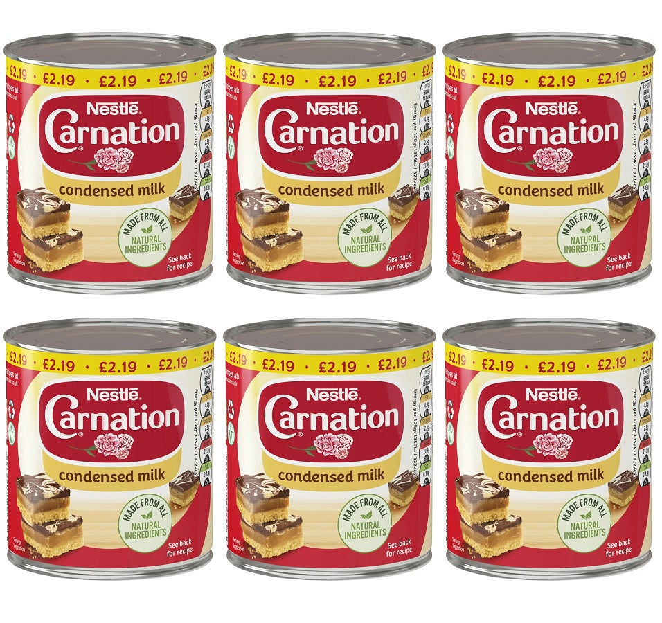 6 X Carnation Sweetened Condensed Milk - 397Gm