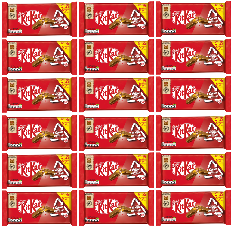 18 x Nestle Kit Kat 2 Finger 5Pk - 5Pk