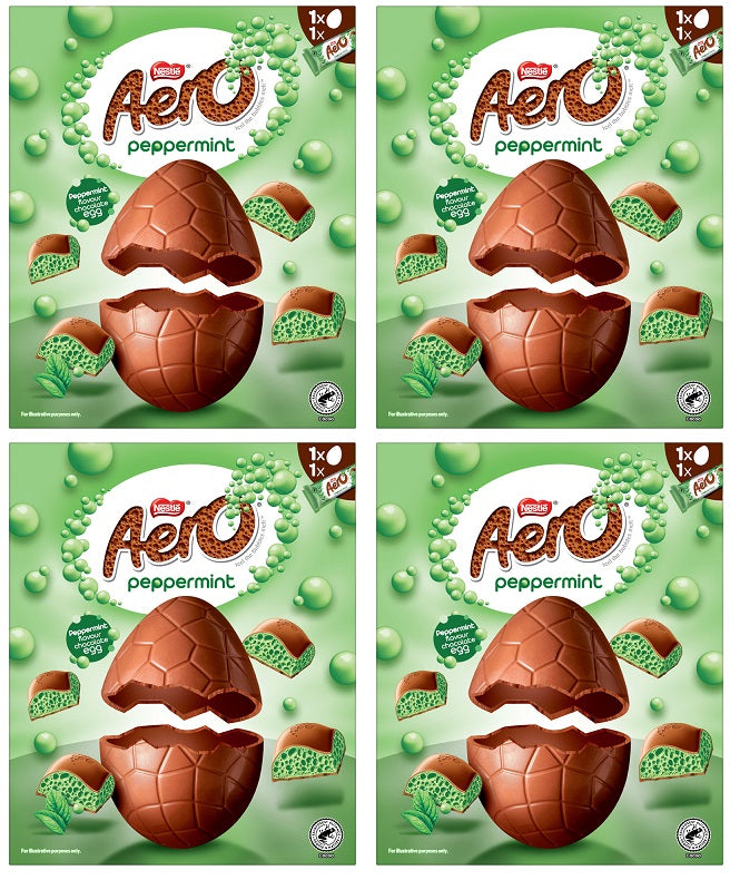 4 X Aero Peppermint Large Egg - 186Gm