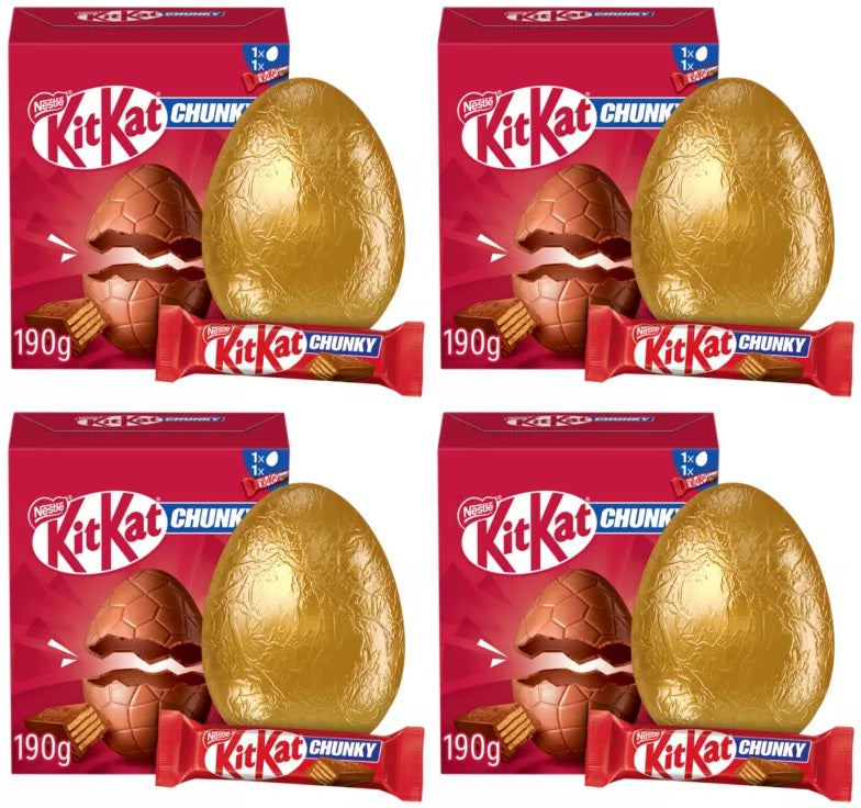 4 X Kit Kat Chunky Large Egg - 190Gm