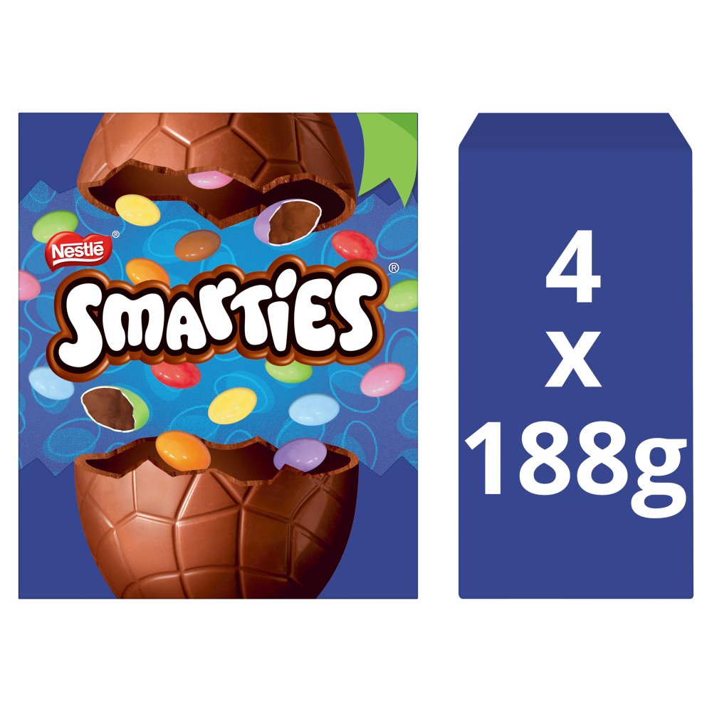 4 X Smarties Large Egg - 188Gm