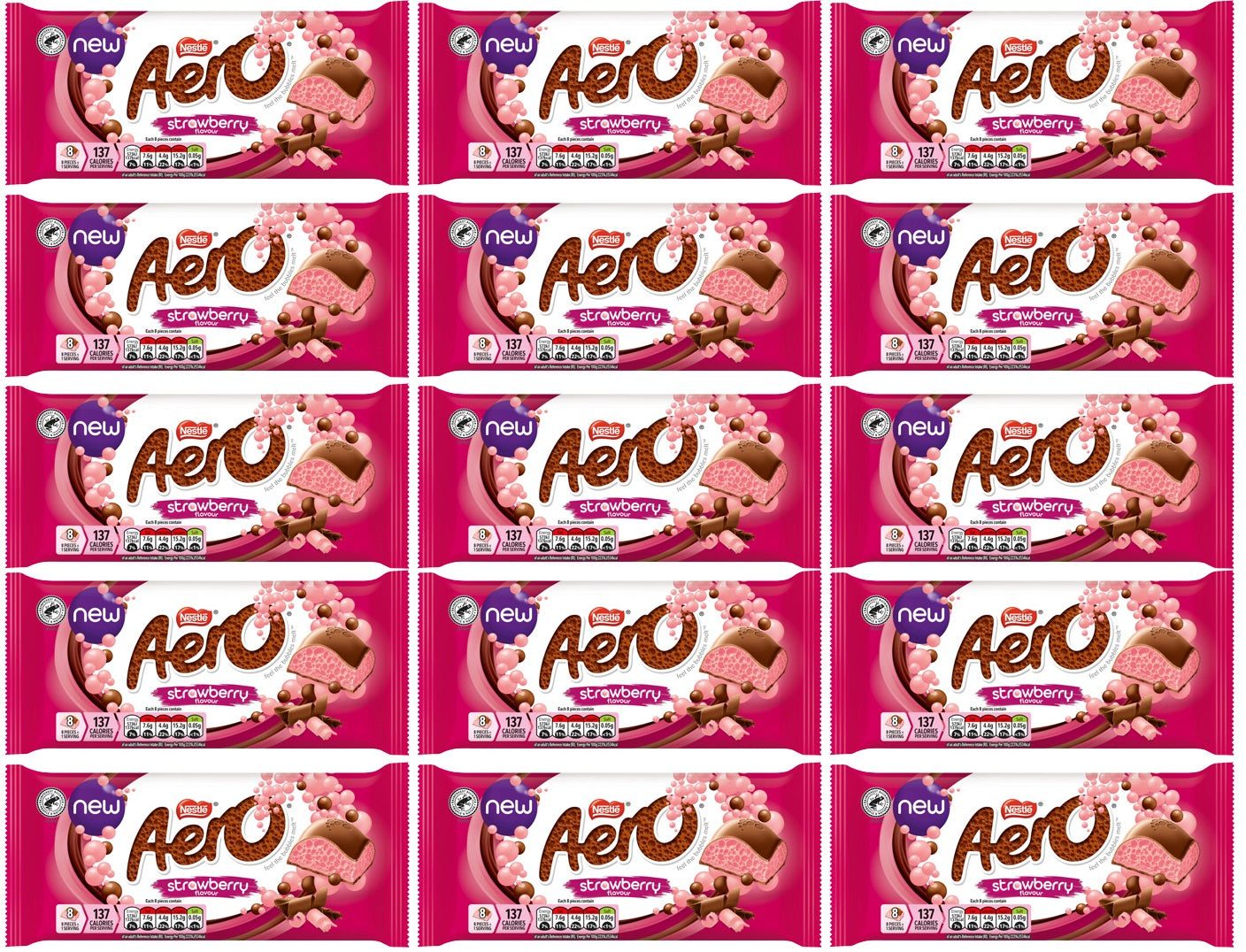 15 x Aero Strawberry Block - 90GM