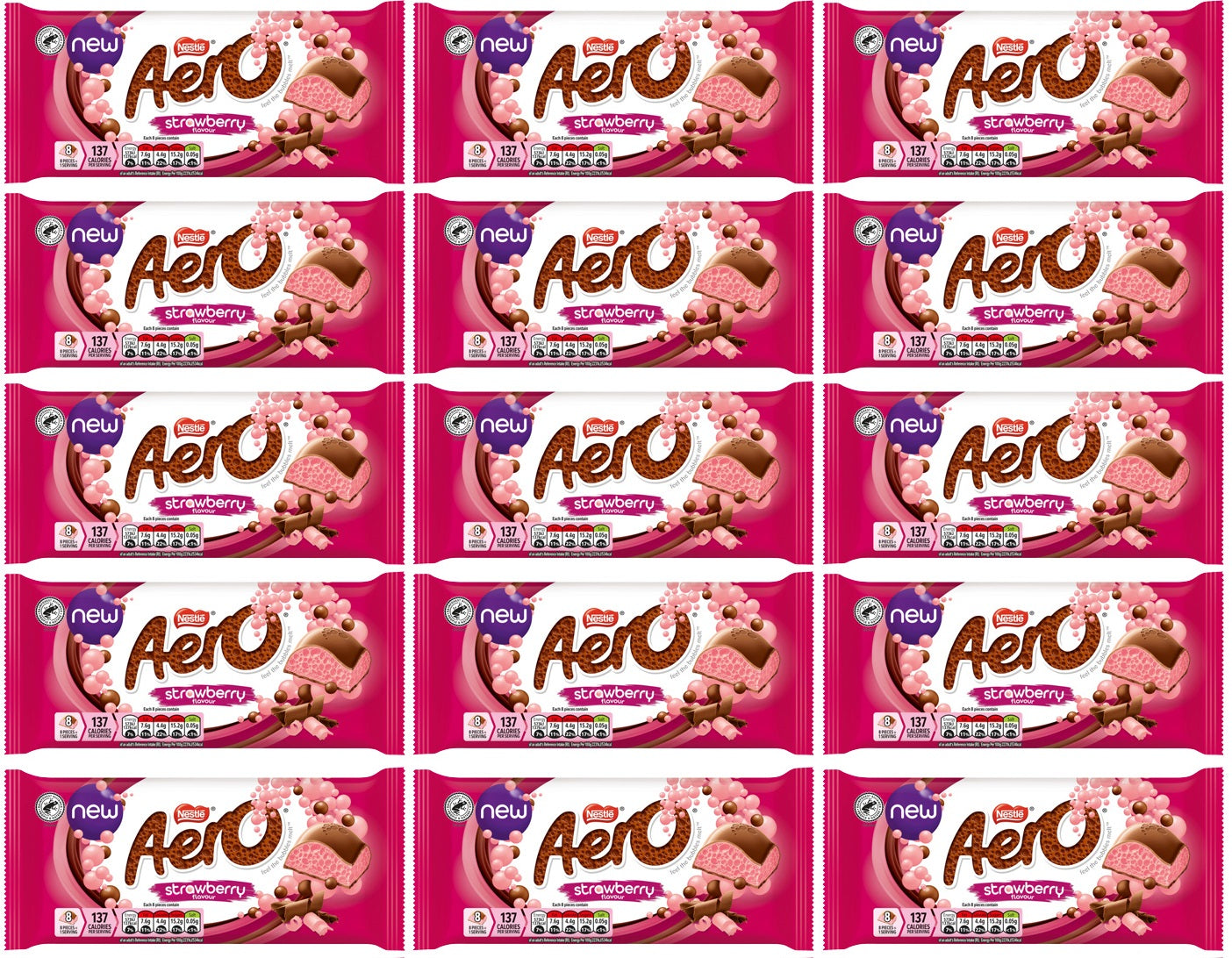 15 x Aero Strawberry Block - 90GM