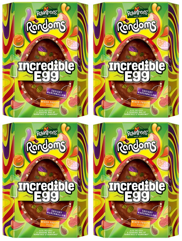 4 X Rowntrees Randoms Inclusion Egg - 380Gm