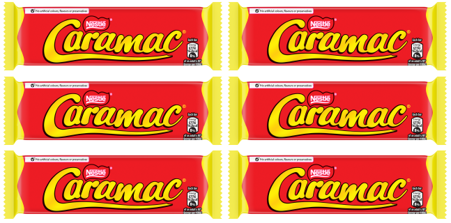 6 x Nestle Caramac 30Gm