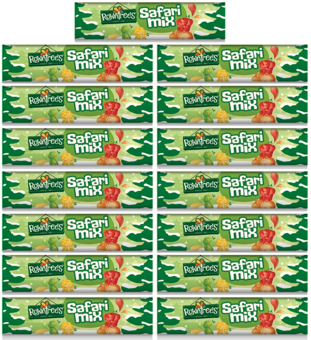 15 x Rowntrees Safari Giant Tube  - 100GM