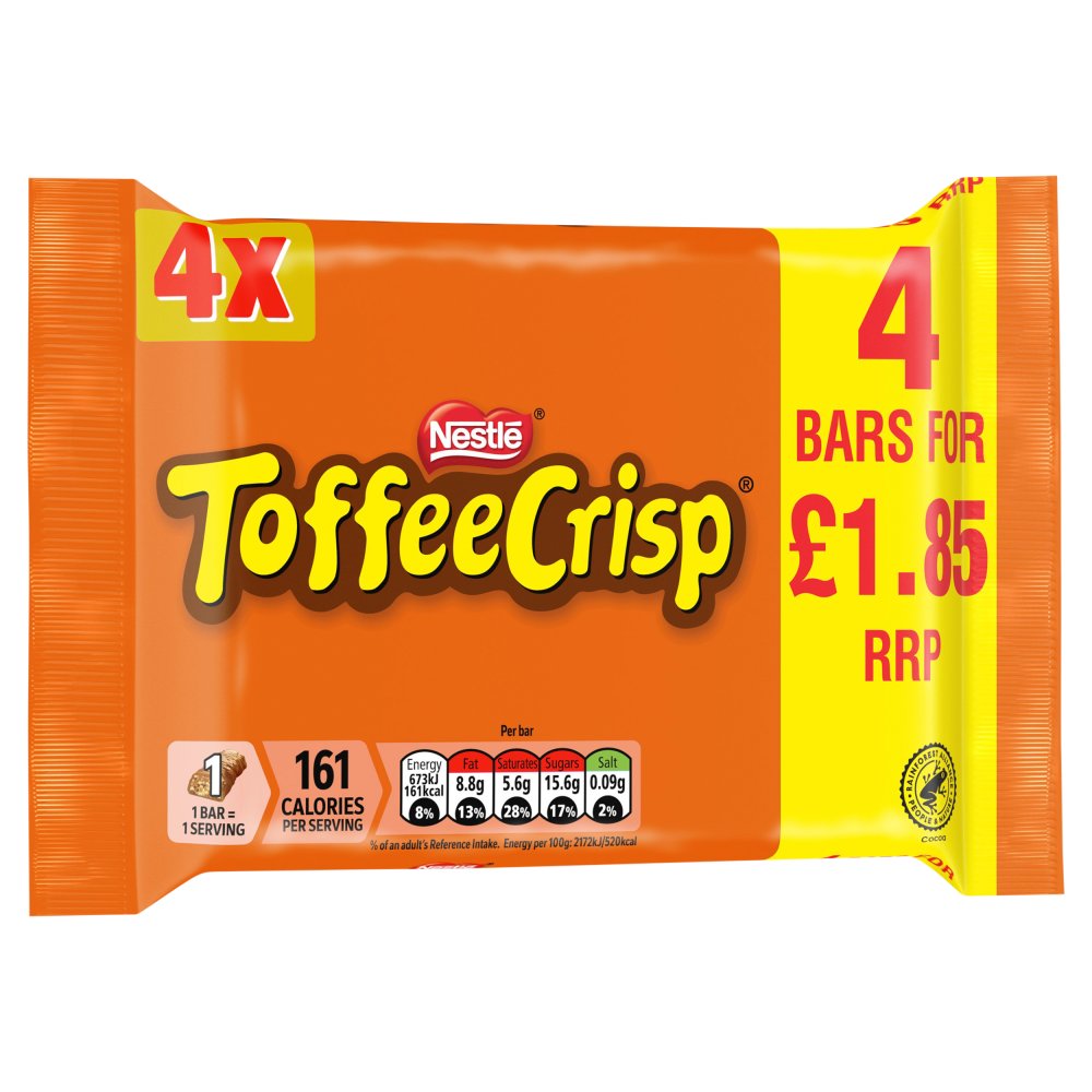 14 X Toffee Crisp 4Pk - 124Gm