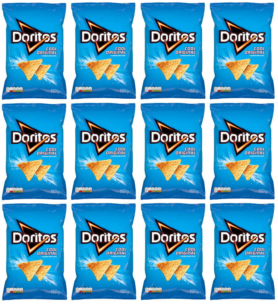 12 x Doritos Cool Original Large Bag 140Gm