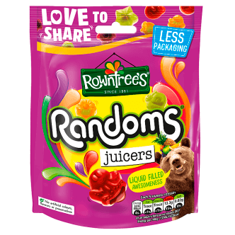 9 X Rowntrees Randoms Juicers Pouch 140GM