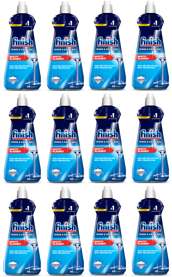 12 x Finish Rinse Aid 400Ml