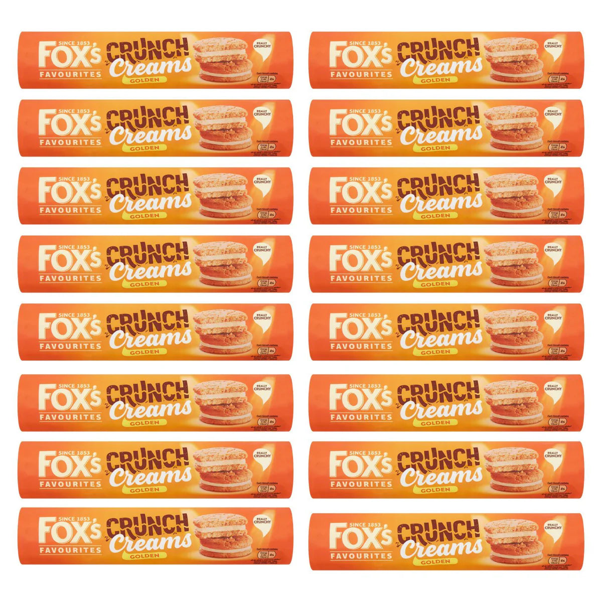 16 x Fox's Favourites Crunch Creams Golden 200G