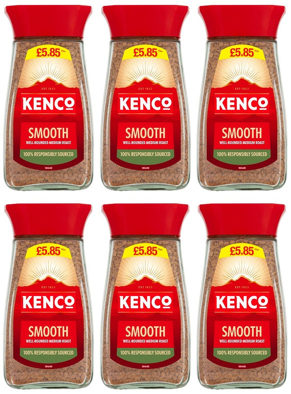 6 X Kenco Smooth Instant Coffee - 100G