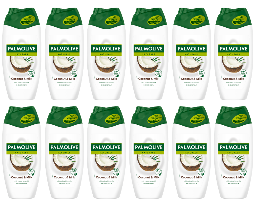 12 x Palmolive Shower Coconut - 250Ml