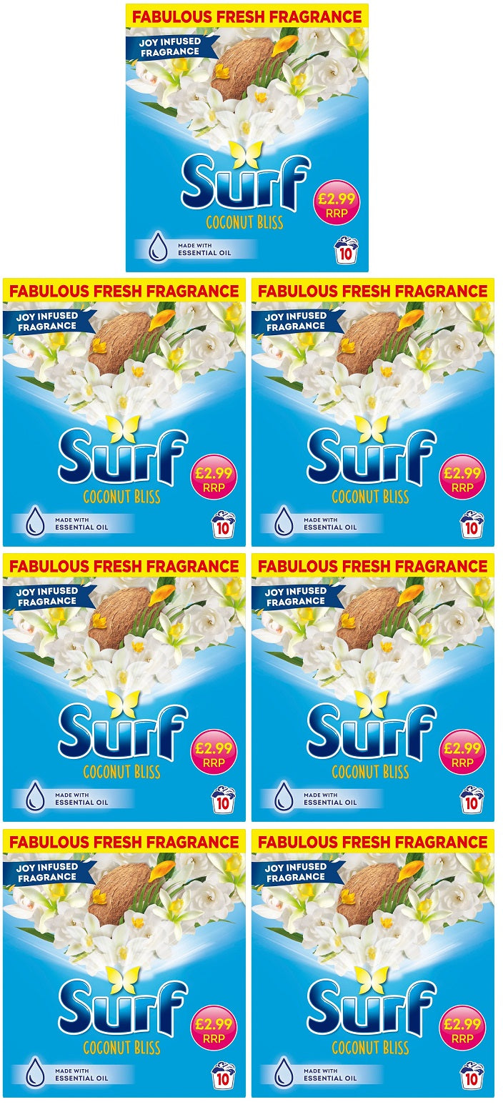 7 x Surf Powder Coconut 10 Wash  Pm - 500GM