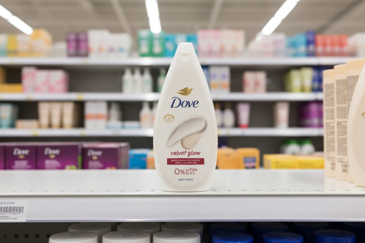 6 x Dove Body Wash Velvet Glow  - 450ML