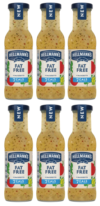 6 X Hellmanns Sd Delistyle Fat Free 250Ml