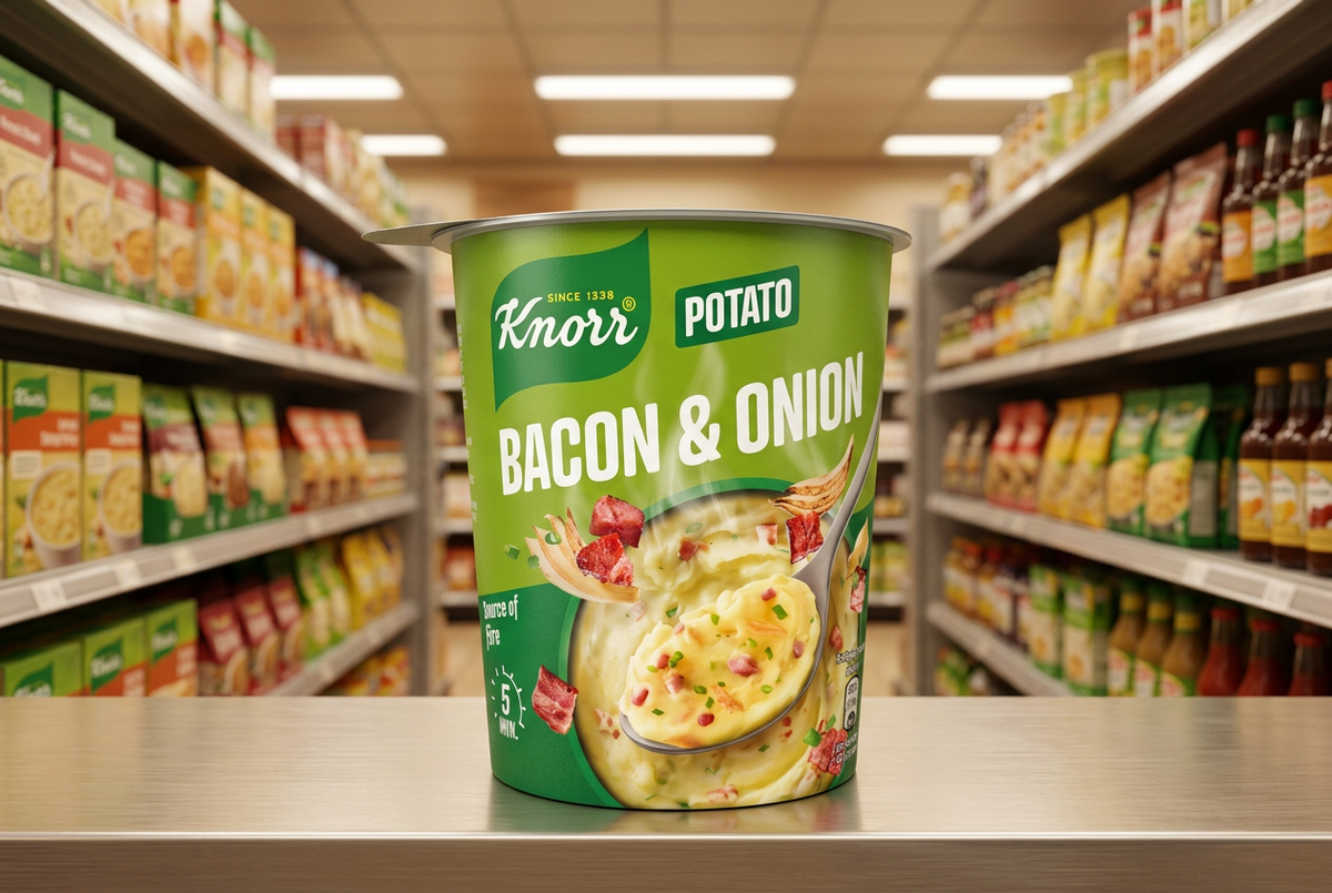 8 x Knorr Quick Lunch Mash Bacon & Onion New - 51G