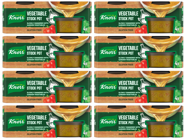 8 x Knorr Stock Pots Gel Vegetable 4'S