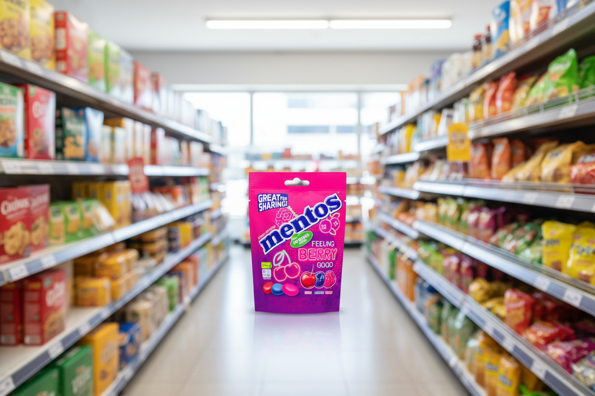 7 X Mentos Feeling Berry Good Bag - 140Gm