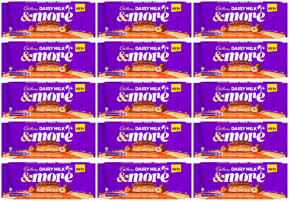 15 x Cadbury Dairy Milk & More Caramel Nut Crunch  - 200GM