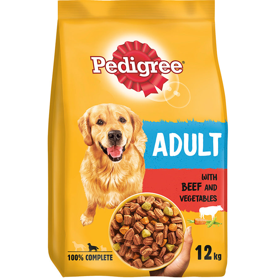 3 x Pedigree Adult With Beef And Vegetables 3Kg