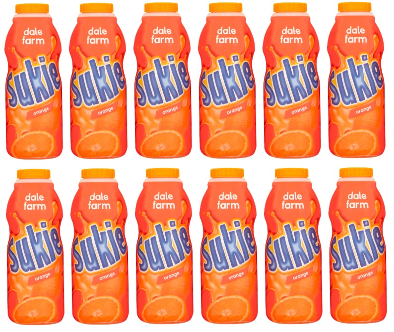 10 x Sukie Orange Bottle 500Ml