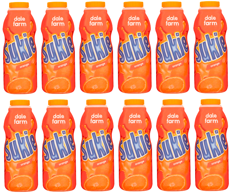 10 x Sukie Orange Bottle 500Ml