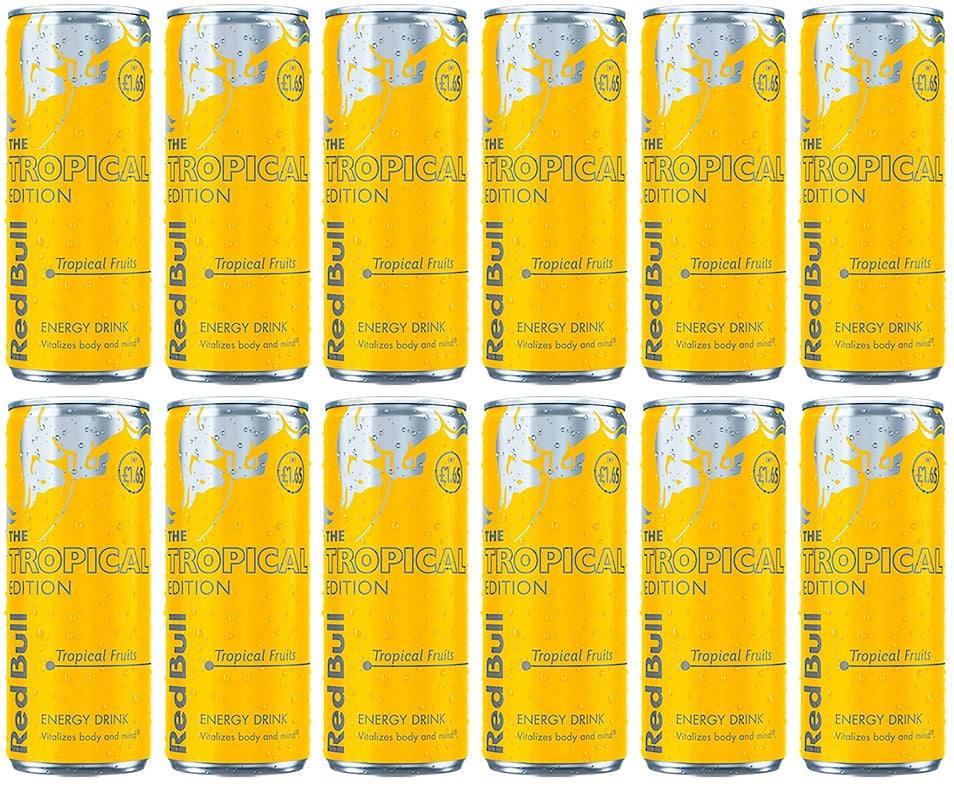 12 x Red Bull Energy Drink Editions Tropical - 250ML