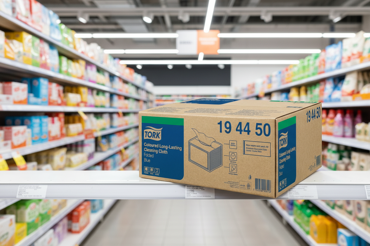 8 x Tork Coloured Long-Lasting Cleaning Cloth Blue W8 -194450