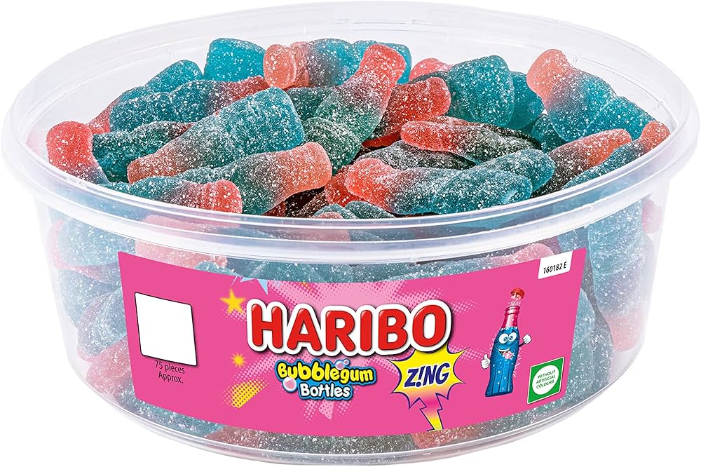 75 x Haribo Bubblegum Bottles Zing - 1