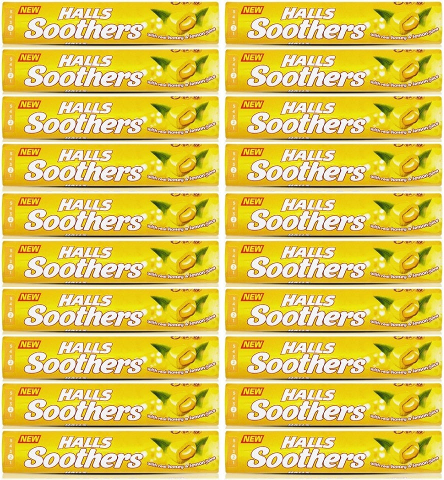 20 x Halls Soothers Honey & Lemon 45G