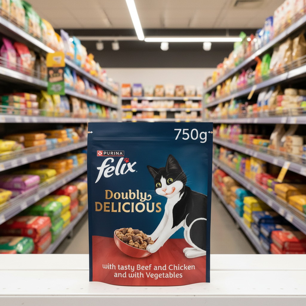 4 x Felix With Tasty Beef And Chicken And With Vegetables 750G