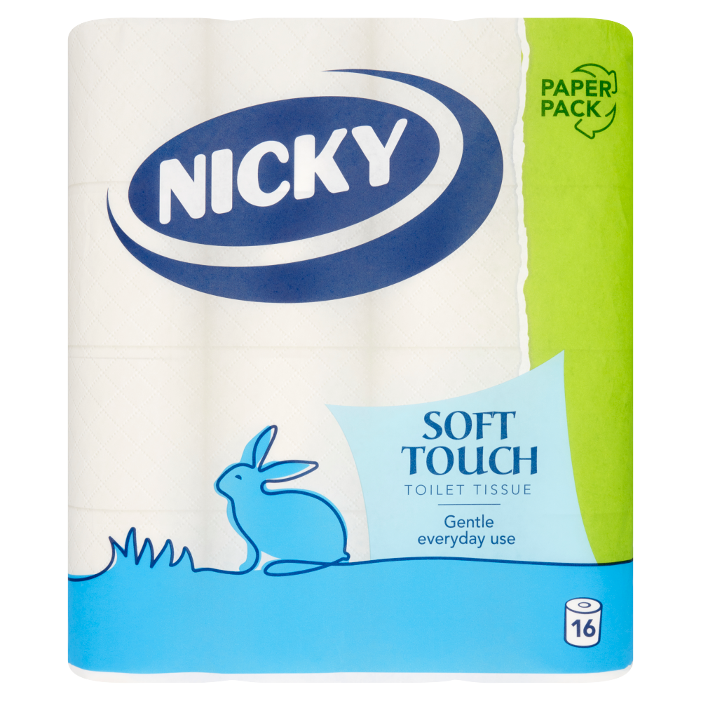 5 x Nicky Soft Touch Toilet Tissue 16 Rolls