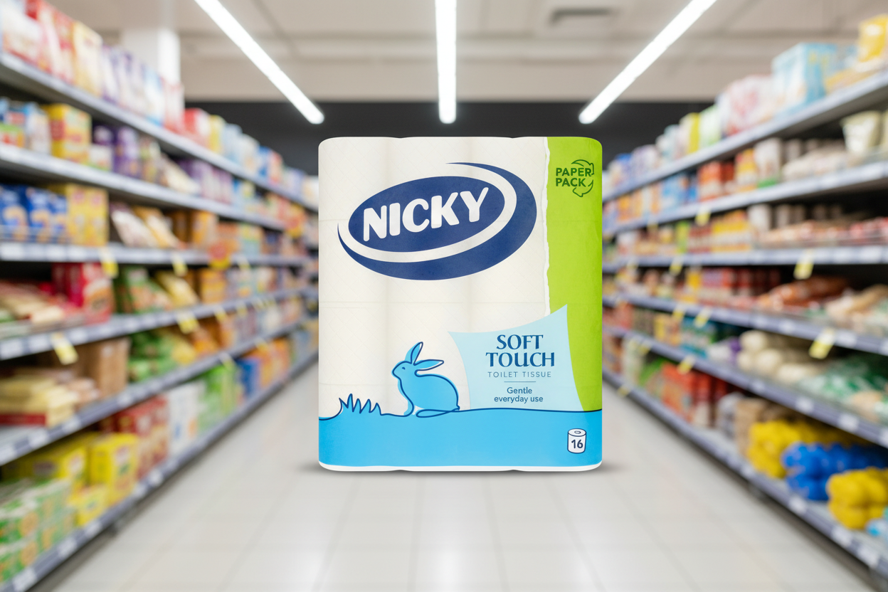 5 x Nicky Soft Touch Toilet Tissue 16 Rolls