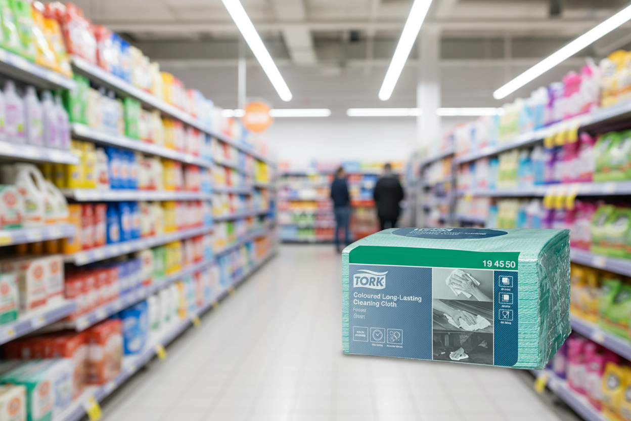 194550 Tork Coloured Long-Lasting Cleaning Cloth Green