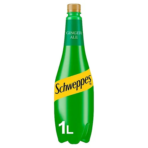 12 x Schweppes Canada Dry Ginger Ale 1L